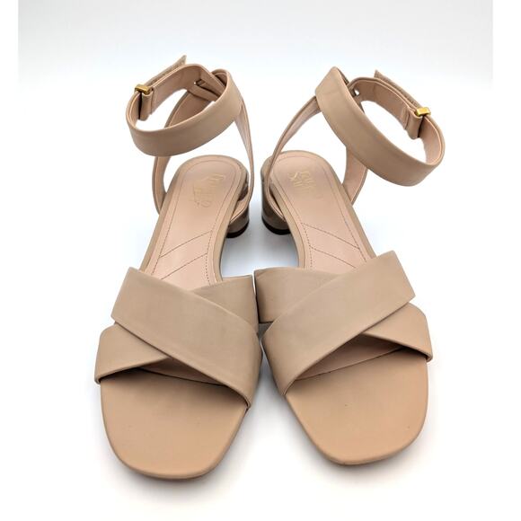 Franco Sarto Noel Open Toe Block Heel Strappy Sandals Tan Size US8.5M EU39 - Picture 2 of 10